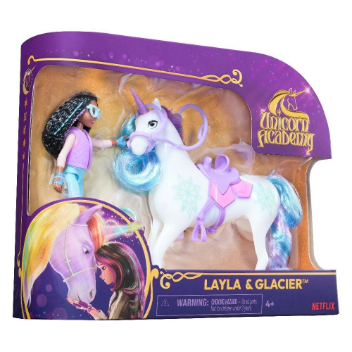 Unicorn Academy Layla und Einhorn Glacier Set - ca. 12 cm