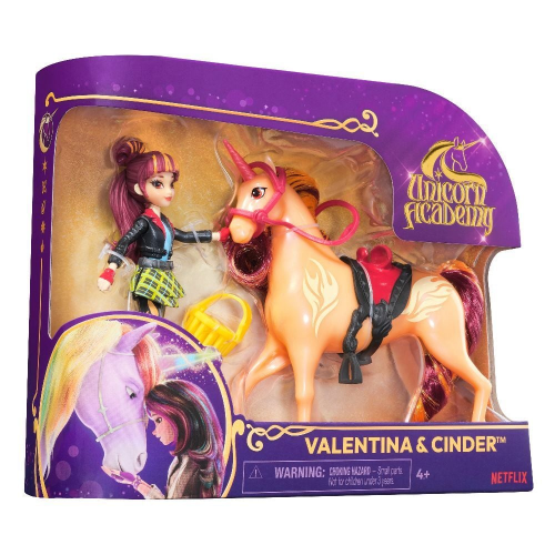 Unicorn Academy Valentina und Einhorn Cinder Set - ca. 12 cm