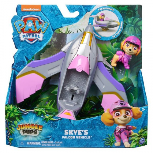 PAW Patrol Jungle Pups – Falken-Fahrzeug mit Skye-Figur (Basis Fahrzeug)