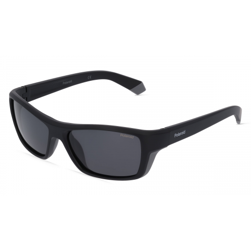 Polaroid PLD 7046/S Unisex-Sonnenbrille Vollrand Eckig Kunststoff-Gestell, schwarz