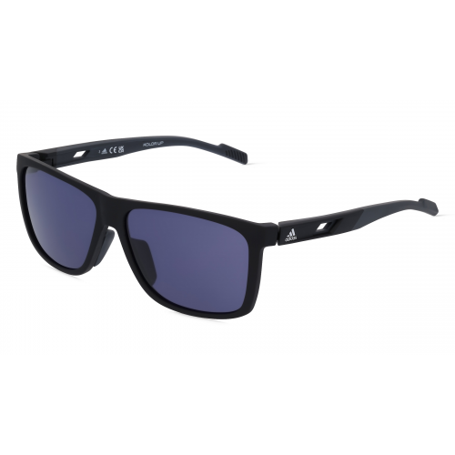 Adidas SP0067 Unisex-Sonnenbrille Vollrand Eckig Kunststoff-Gestell, schwarz