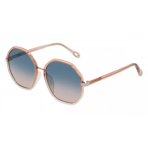 Chloé CH0133SA Damen-Sonnenbrille Vollrand Achteckig Kunststoff-Gestell, pink