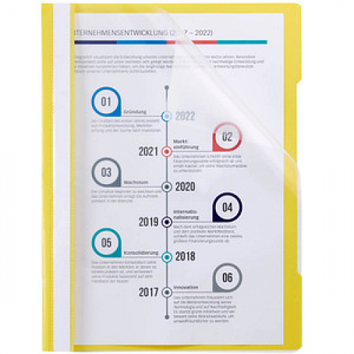 Schnellhefter Quality Kunststoff gelb DIN A4