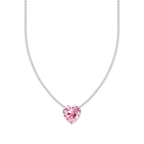 Thomas Sabo KE2211-051-9-L45V Damen-Kette mit rosa Herz-Anhänger Silber