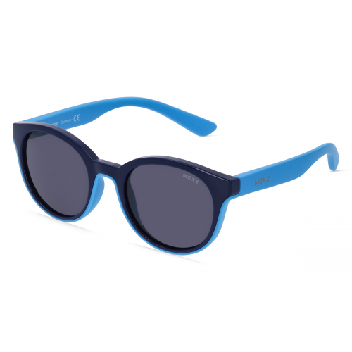 Mexx Eyes 5240 Kinder-Sonnenbrille Vollrand Rund Kunststoff-Gestell, blau