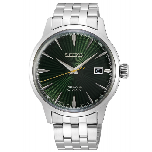 Seiko SRPE15J1 Presage Automatik-Herrenuhr Cocktail silber / grün