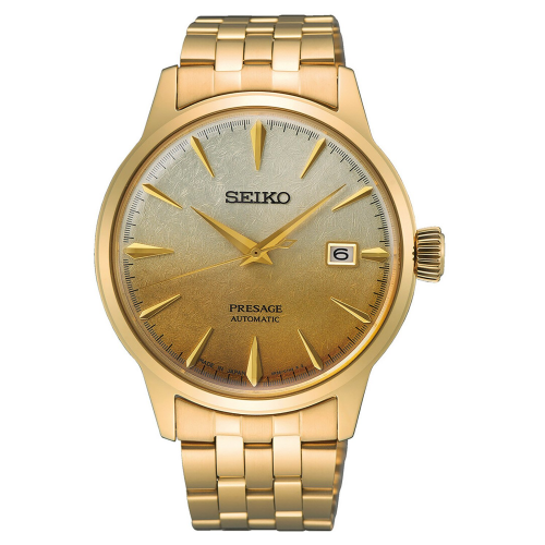 Seiko SRPK46J1 Presage Herren-Automatikuhr Cocktail Time Goldfarben