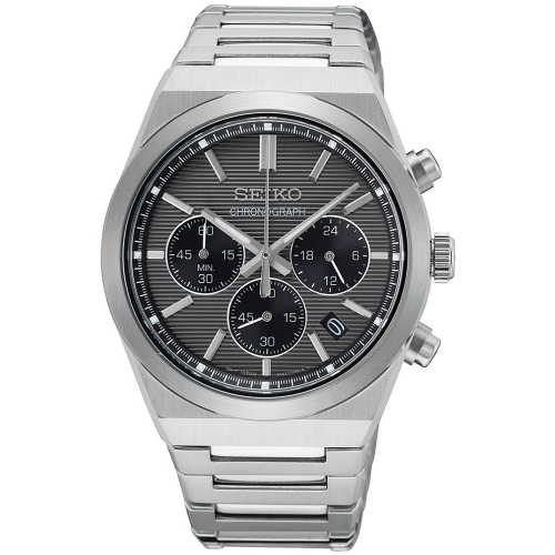 Seiko SSB455P1 Herren-Armbanduhr Chronograph Stahl/Grau