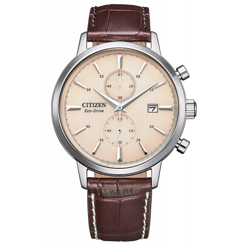 Citizen CA7061-26X Eco-Drive Solar-Herrenuhr Chronograph Braun/Beige