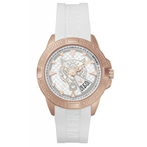 Philipp Plein PSFBA0723 Armbanduhr in Unisexgröße Touchdown Weiß/Roségoldfarben