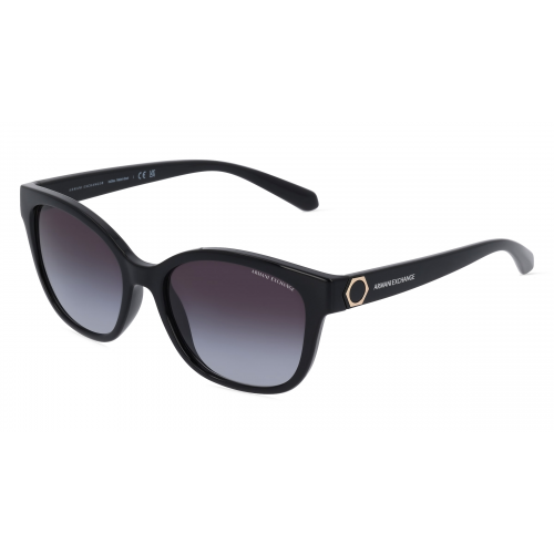 Armani Exchange AX4127S Damen-Sonnenbrille Vollrand Butterfly Kunststoff-Gestell, Schwarz