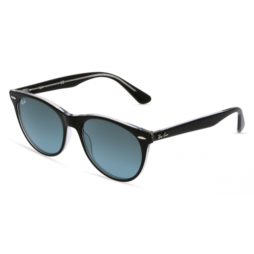 Ray-Ban RB 2185 WAYFARER II Unisex-Sonnenbrille Vollrand Panto Acetat-Gestell, Schwarz