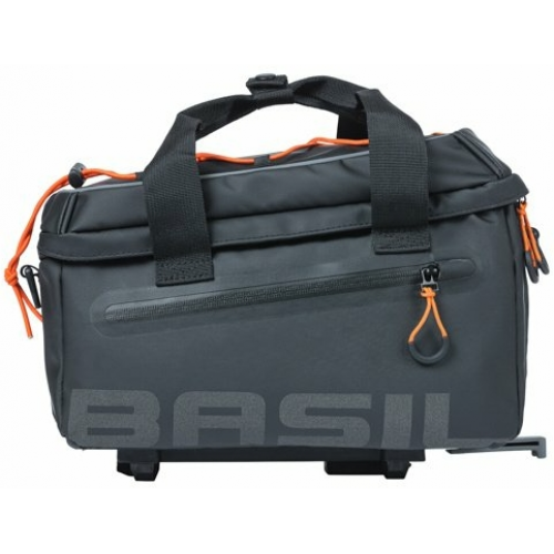 Basil Gepäckträgertasche Miles Tarpaulin schwarz / orange