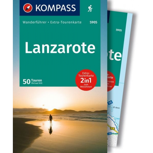 Michael Will - KOMPASS Wanderführer Lanzarote, 50 Touren mit Extra-Tourenkarte