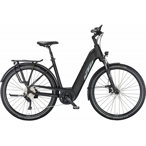 KTM MACINA TOUR CX 610 (625 Wh), 10 Gang Kettenschaltung, Damenfahrrad, Deep, Modell 2024, 28 Zoll 51 cm black matt (grey+yellow)