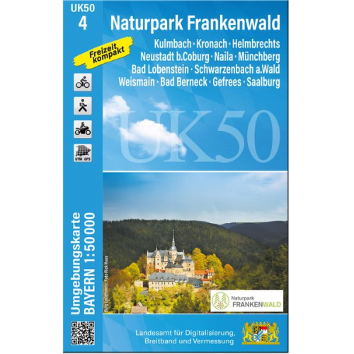 UK50-4 Naturpark Frankenwald (Umgebungskarte 1:50000)