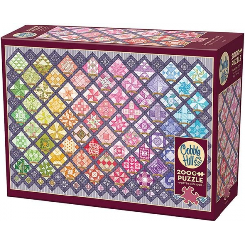 Cobble Hill - Quilt mit bunten Quadraten, 2000 Teile