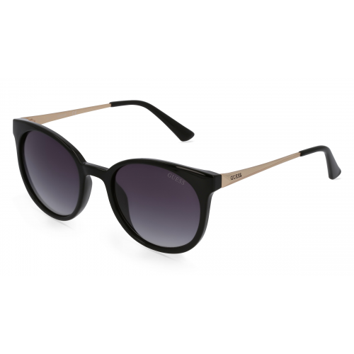 Guess GU7503 Damen-Sonnenbrille Vollrand Rund Kunststoff-Gestell, Schwarz