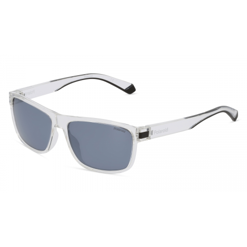 Polaroid PLD 2121/S Herren-Sonnenbrille Vollrand Eckig Kunststoff-Gestell, transparent