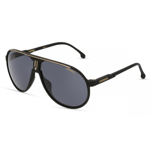 Carrera CHAMPION/N Unisex-Sonnenbrille Vollrand Pilot Kunststoff-Gestell, schwarz