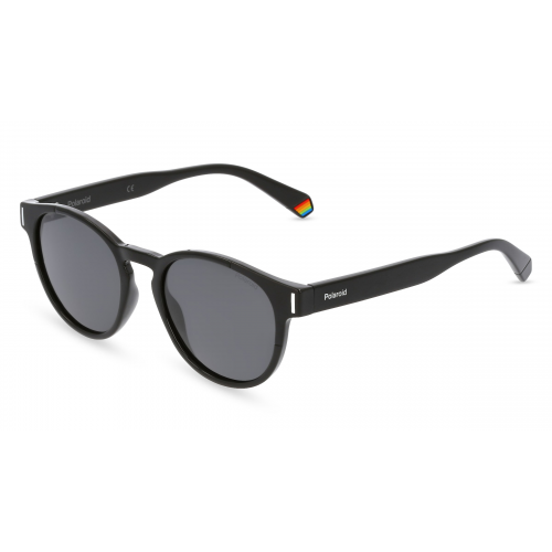 Polaroid PLD 6175/S Unisex-Sonnenbrille Vollrand Panto Kunststoff-Gestell, schwarz