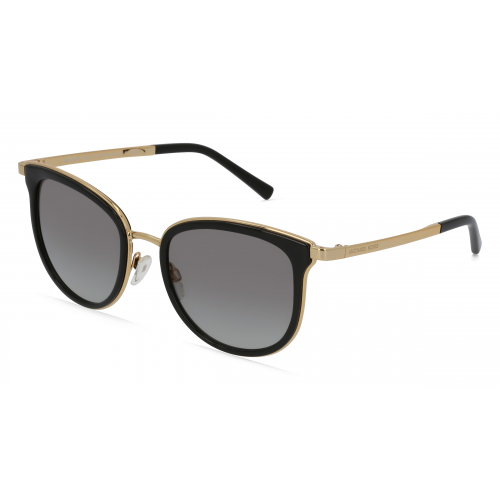 Michael Kors MK1010 Damen-Sonnenbrille Vollrand Panto Metall-Gestell, schwarz