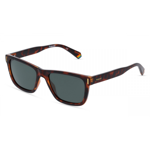 Polaroid PLD 6186/S Unisex-Sonnenbrille Vollrand Eckig Kunststoff-Gestell, Havanna