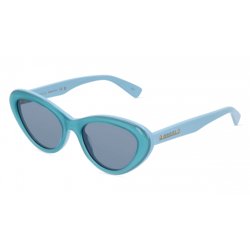 Gucci GG1170S Damen-Sonnenbrille Vollrand Butterfly Kunststoff-Gestell, blau