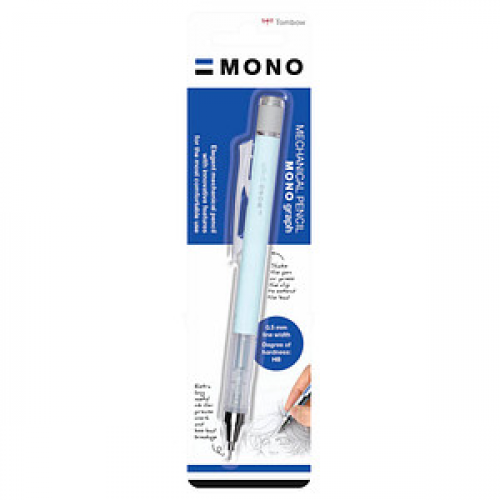 Tombow MONO graph Druckbleistift blau HB 0,5 mm, 1 St.