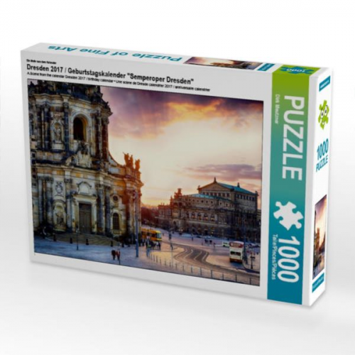 CALVENDO Puzzle Dresden 2017 / Geburtstagskalender "Semperoper Dresden" 1000 Teile Lege-Größe 64 x 48 cm Foto-Puzzle Bild von Dirk Meutzner