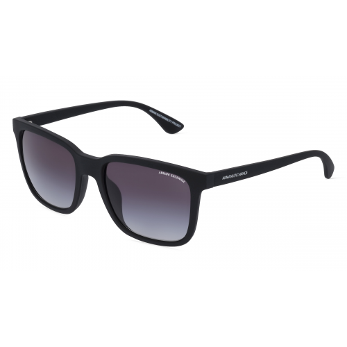 Armani Exchange AX4112SU Herren-Sonnenbrille Vollrand Eckig Kunststoff-Gestell, Schwarz