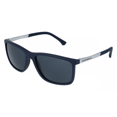 Emporio Armani EA4058 Herren-Sonnenbrille Vollrand Eckig Kunststoff-Gestell, blau