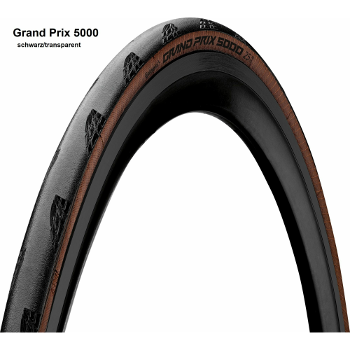 Continental Black Chilli Compbound - Faltreifen - 28 Zoll Grand Prix 5000 (28-622) schwarz/transparent