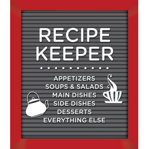 New Seasons Publications International Ltd - Small Recipe Binder - Recipe Keeper (Letterboard) - Write in Your Own Recipes