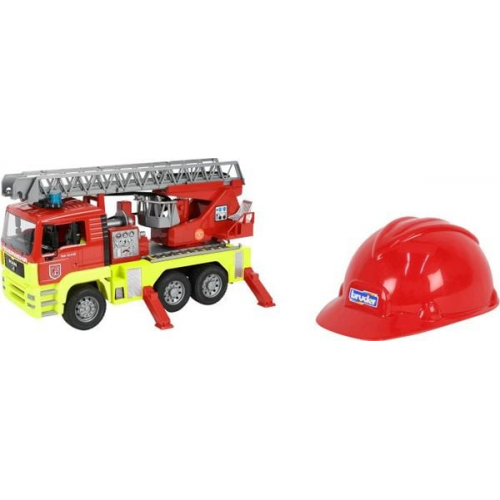 MAN TGA Feuerwehr m. Drehleiter + L&S Modul+Feuwerwehr Spielhelm