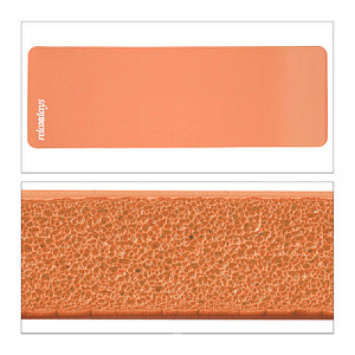 relaxdays Yogamatte orange 60,0 x 180,0 x 1,0 cm