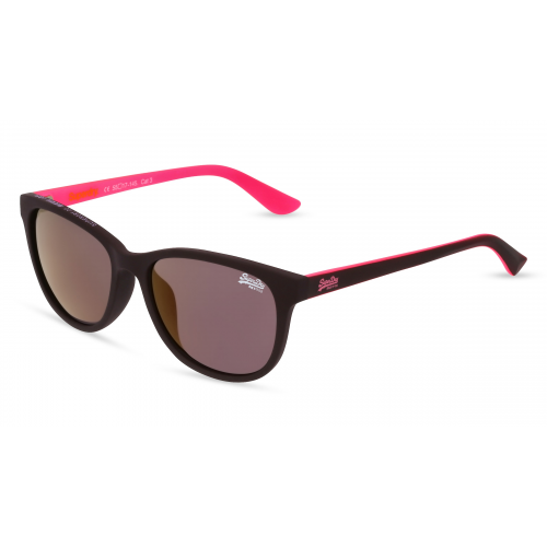 Superdry LIZZIE Damen-Sonnenbrille Vollrand Panto Kunststoff-Gestell, schwarz