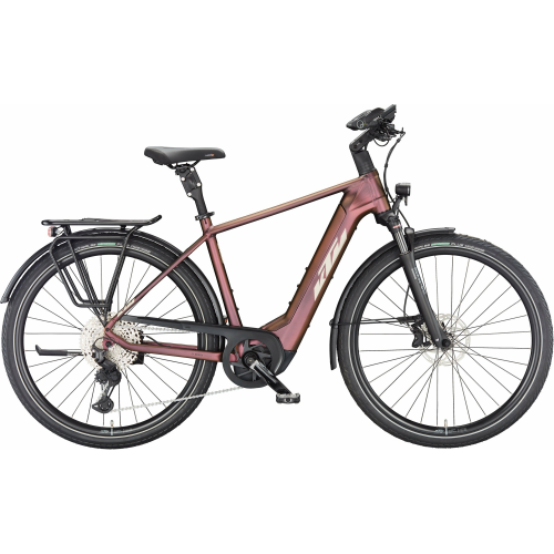 KTM MACINA STYLE 720 (750 Wh), 11 Gang Kettenschaltung, Herrenfahrrad, Diamant, Modell 2024, 28 Zoll 60 cm sunset matt (champagne+black)