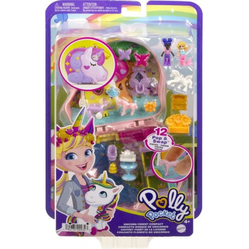 Polly Pocket - Polly Pocket Einhorn Schatulle mit Meerjungfrauen-Figur