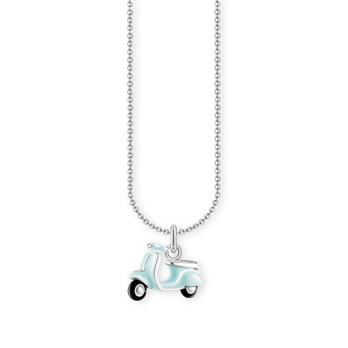 Thomas Sabo KE2217-041-7-L45V Damen-Kette mit mintfarbenem Motorroller-Anhänger