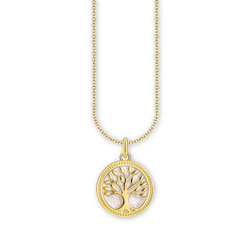 Thomas Sabo KE2220-427-39-L45V Damen-Halskette mit Tree-of-Love-Anhänger vergoldet