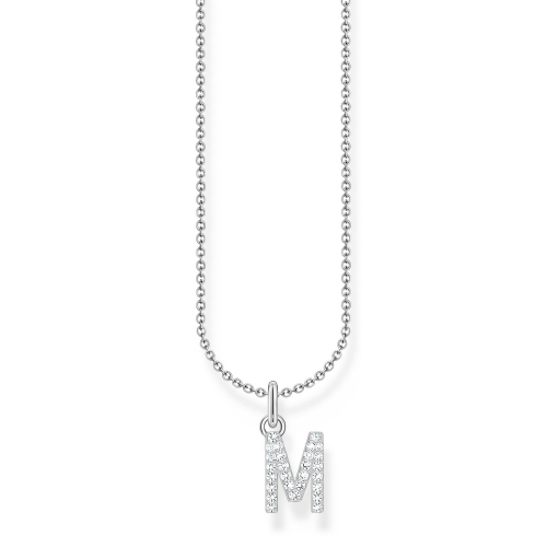 Thomas Sabo KE2252-051-14-L45V Damen-Kette mit Buchstaben-Anhänger M Silber