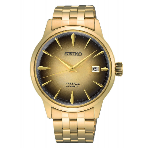 Seiko SRPK48J1 Presage Herrenuhr Automatik Cocktail Time Goldfarben/Braun