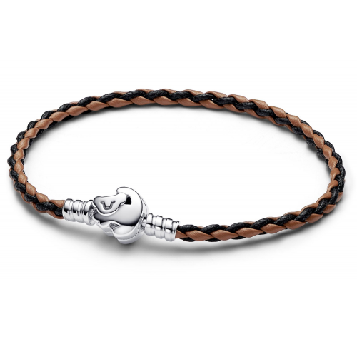 Pandora 593361C01 Leder-Armband für Frauen Disney König der Löwen Braun