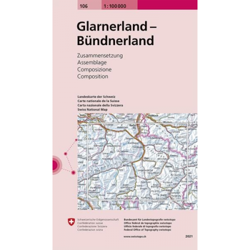 Bundesamt für Landestopografie swisstopo - 106 Glarnerland - Bündnerland