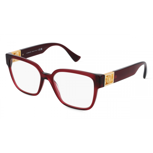 Versace VE3329B Damen-Brille inkl. Gläser Vollrand Butterfly Acetat-Gestell 54mm/17mm/145mm, rot