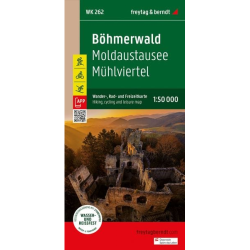 Böhmerwald, Wander-, Rad- und Freizeitkarte 1:50.000, freytag & berndt, WK 262