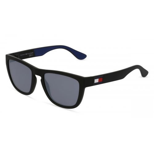 Tommy Hilfiger TH 1557/S Herren-Sonnenbrille Vollrand Panto Kunststoff-Gestell, schwarz