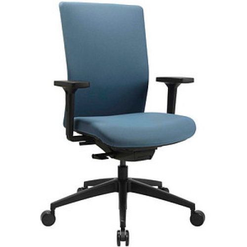 Topstar Bürostuhl Sitness AirWork G, PA40OMT6MT6 Stoff blau, Gestell schwarz