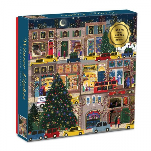 Galison - Winter Lights Foil Puzzle 500 Piece Puzzle